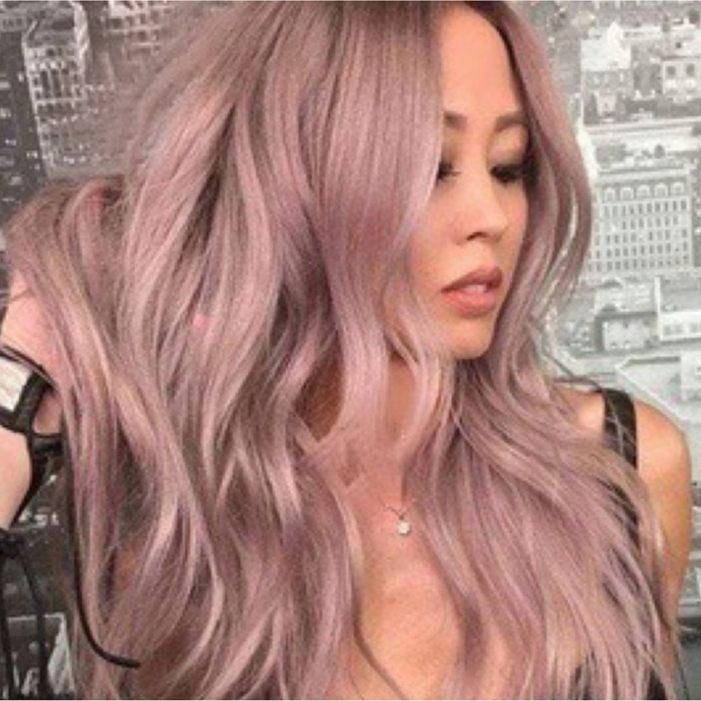 22” Ash Pink Body Wavy Lace Front Wig *NEW*